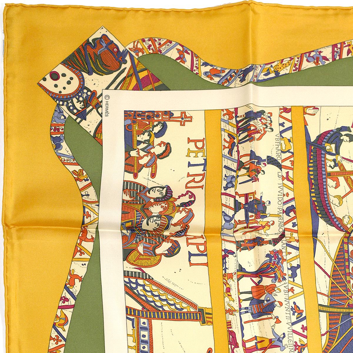 Hermes Scarf "A la Gloire de Guillaume" by Loic Dubigeon 90cm Silk | Carre Foulard