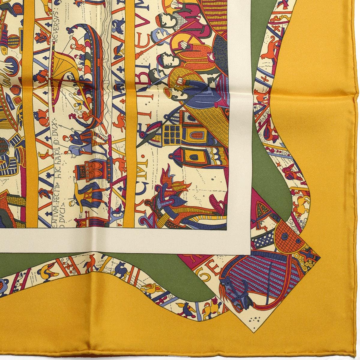Hermes Scarf "A la Gloire de Guillaume" by Loic Dubigeon 90cm Silk | Carre Foulard