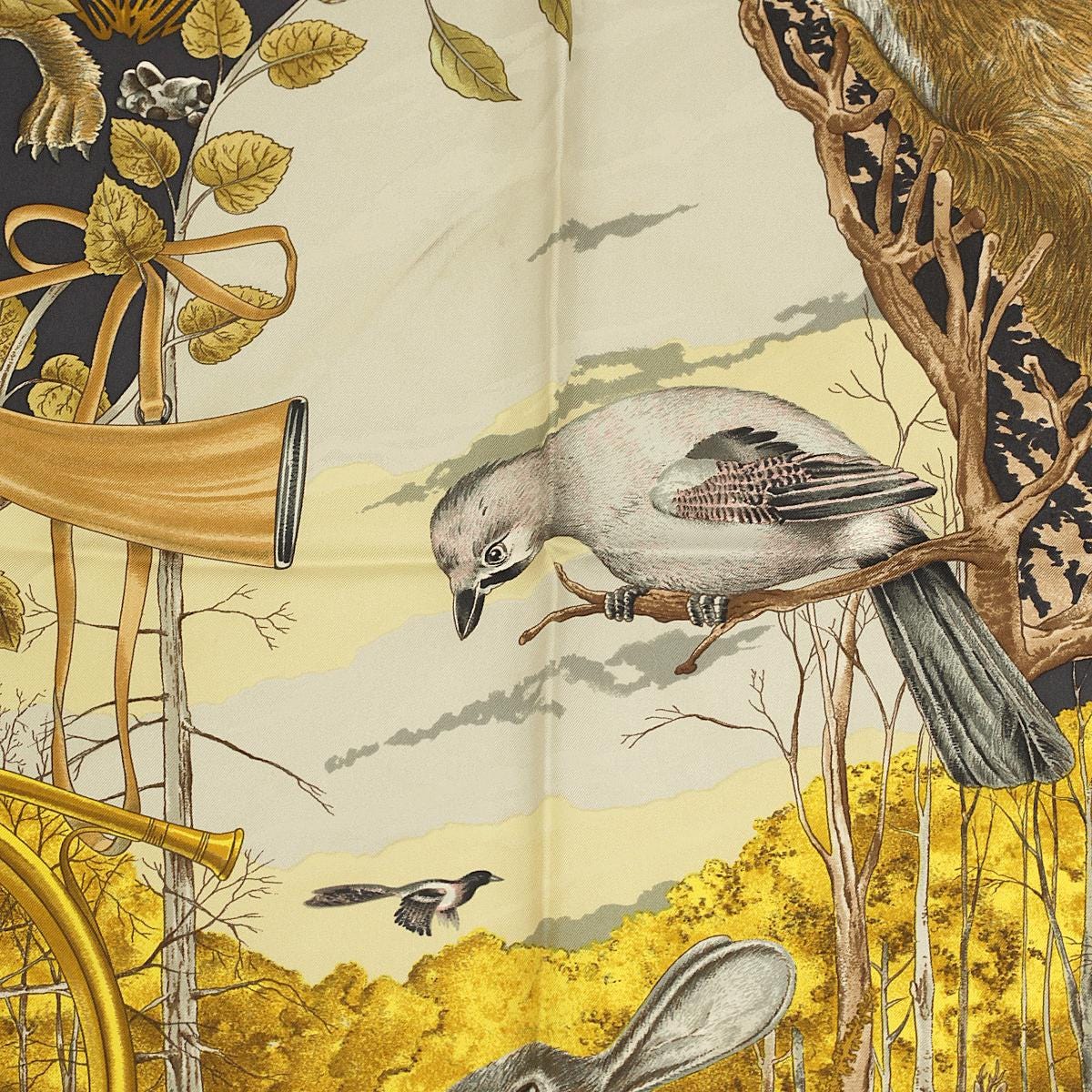 Hermes Scarf "Chasse au Bois" by Carl De Parcevaux 90cm Silk | Carre Foulard