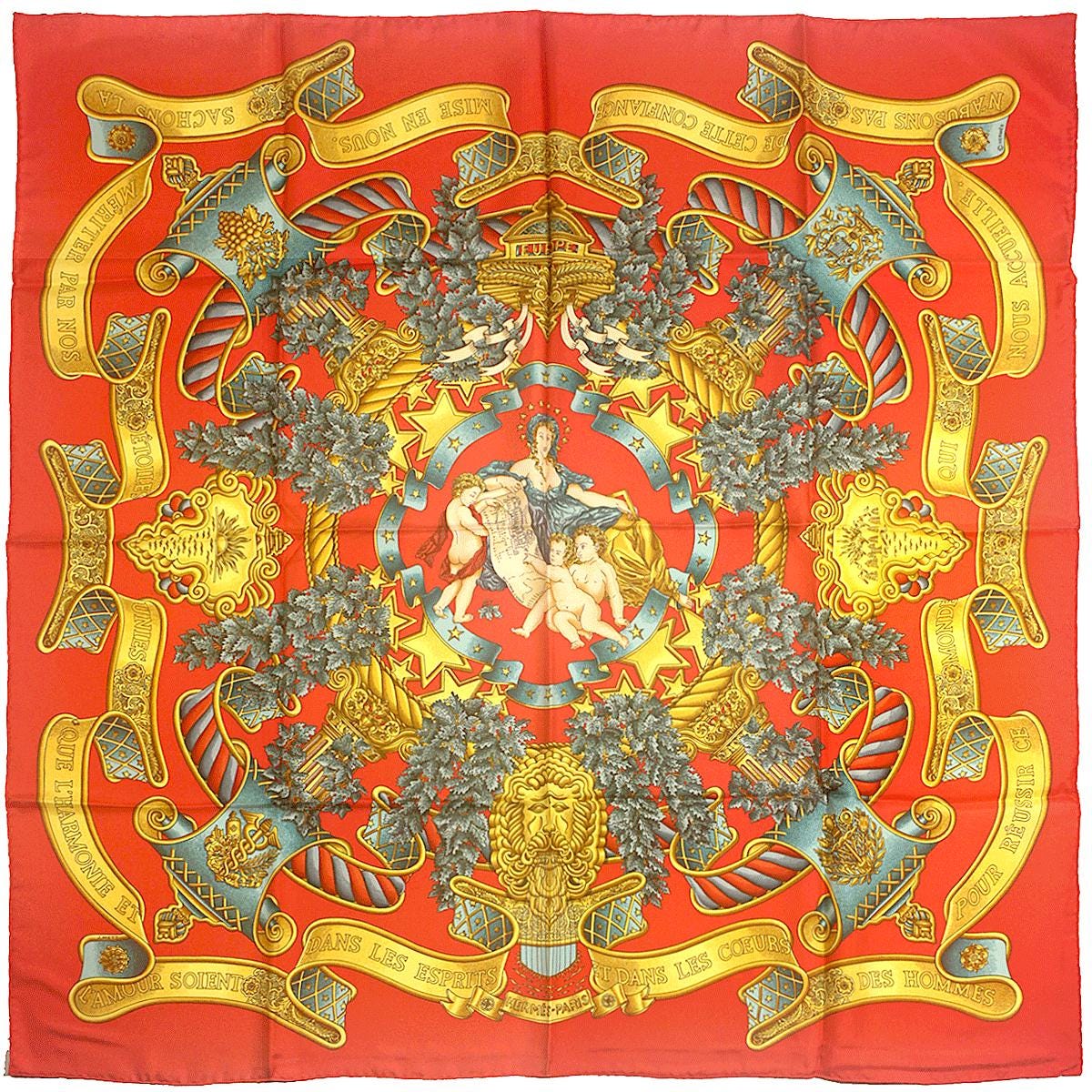 Hermes Scarf "Europe" by Joachim Metz 90cm Silk | Carre Foulard