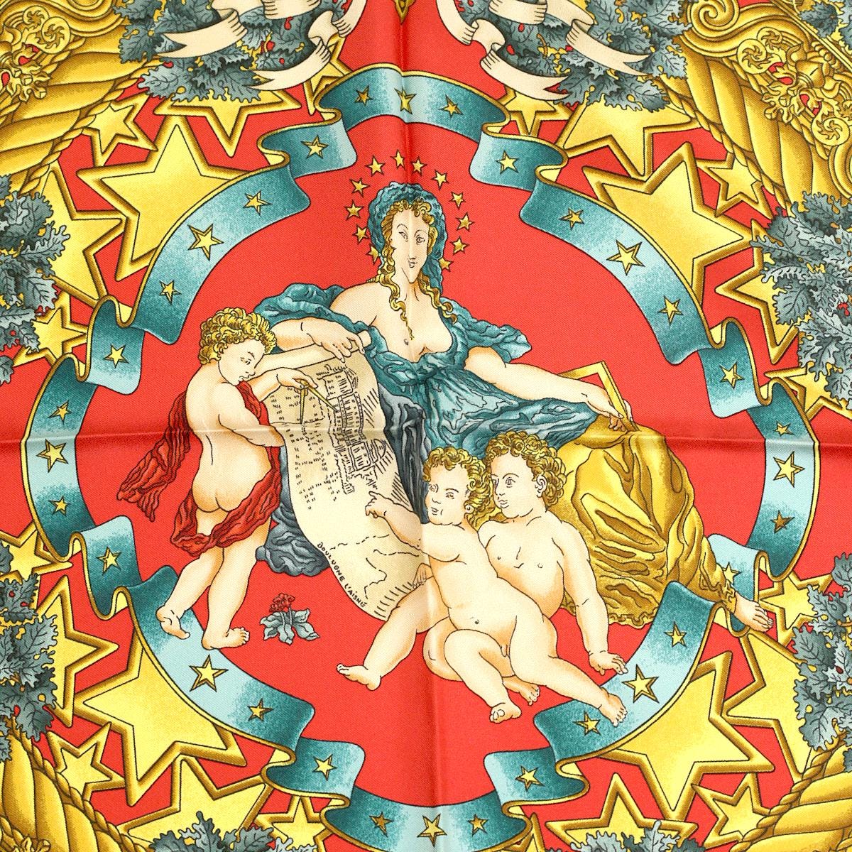 Hermes Scarf "Europe" by Joachim Metz 90cm Silk | Carre Foulard