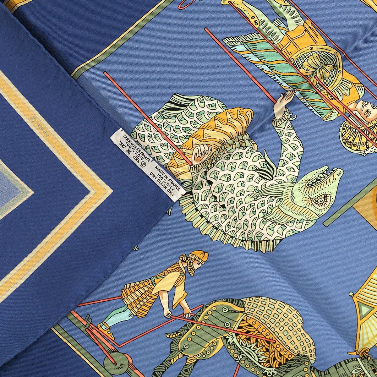 Hermes Scarf "Les Temps des Marionettes" by Annie Faivre 90cm Silk | Carre Foulard