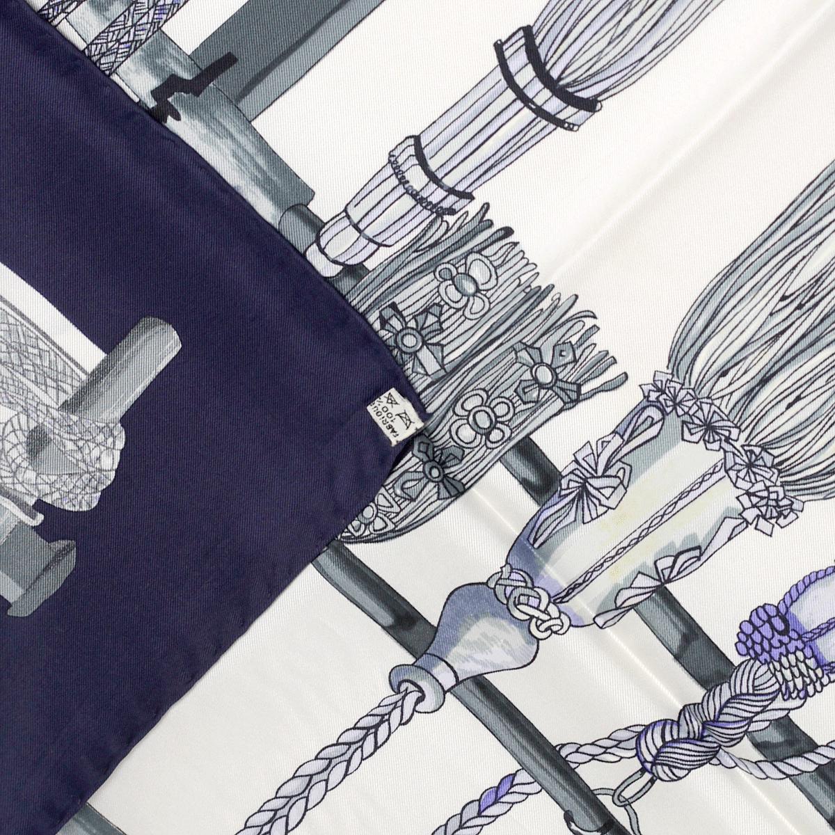 Hermes Scarf "Passementerie Quadri" by Francoise Heron 90cm Silk | Carre Foulard