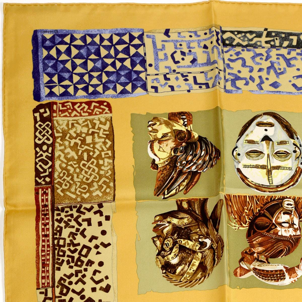 Hermes Scarf "Persona" by Loic Dubigeon 90cm Silk | Carre Foulard