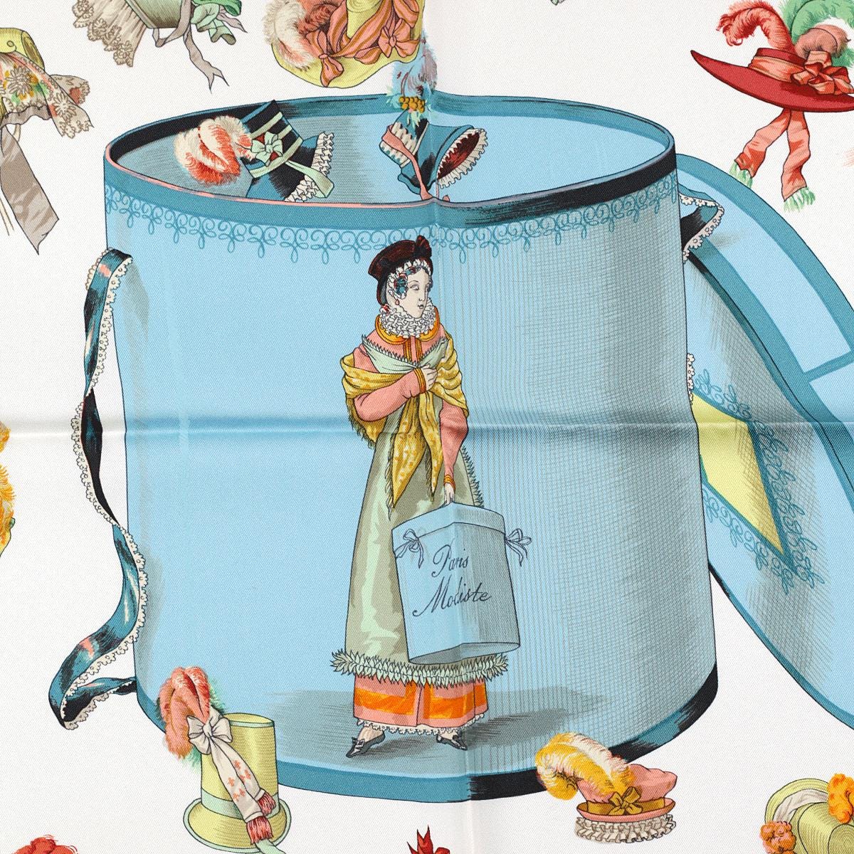 Hermes Scarf "Paris Modiste" by Hugo Grygkar 90cm Silk