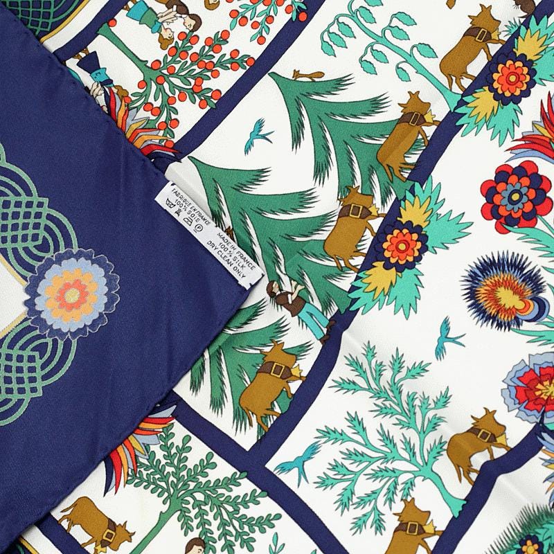 Hermes Scarf "Decoupages" by Anne Rosat 90cm Silk | Carre Foulard
