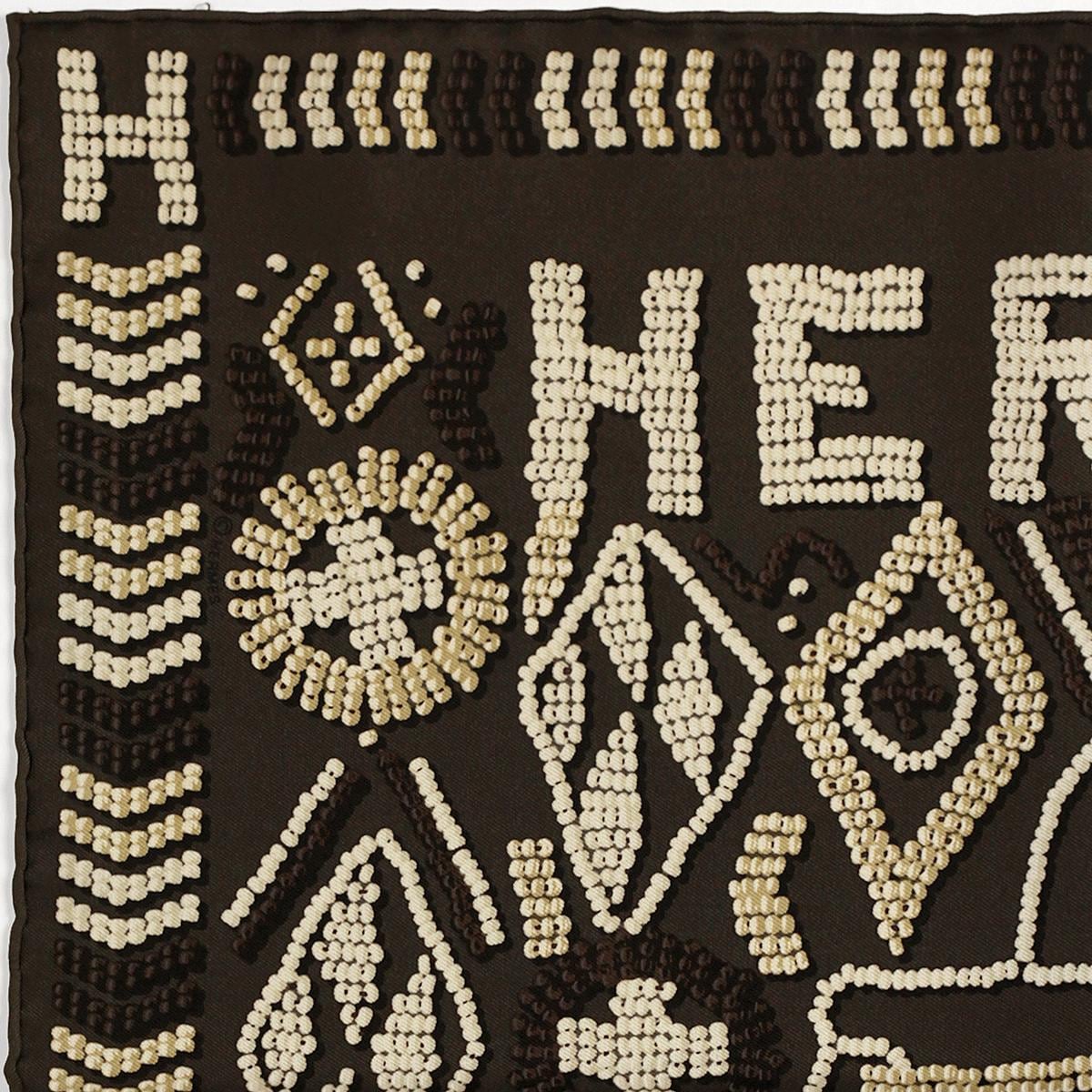 Hermes Scarf 45cm "Kelly en Perles" Silk Gavroche | NWT