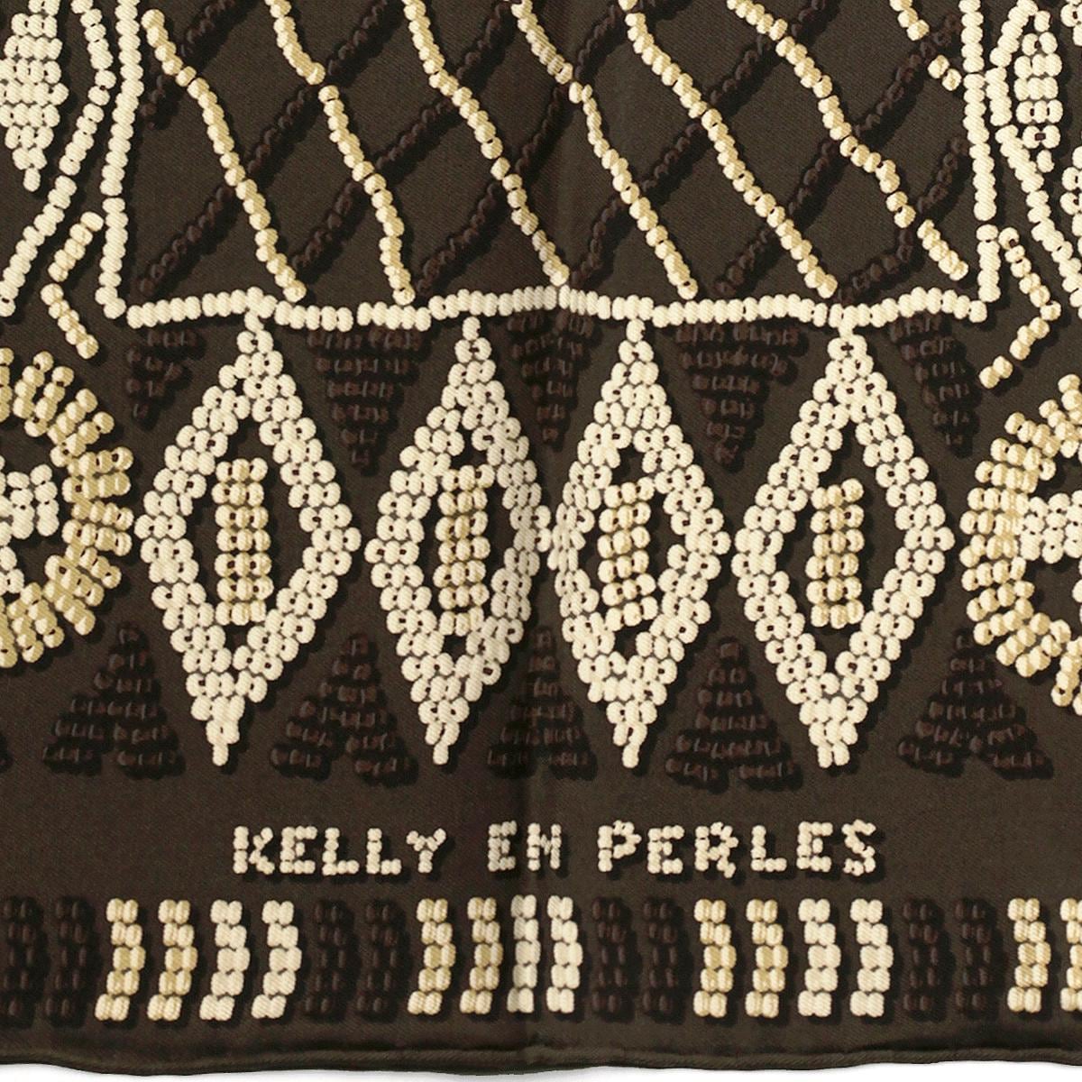 Hermes Scarf 45cm "Kelly en Perles" Silk Gavroche | NWT