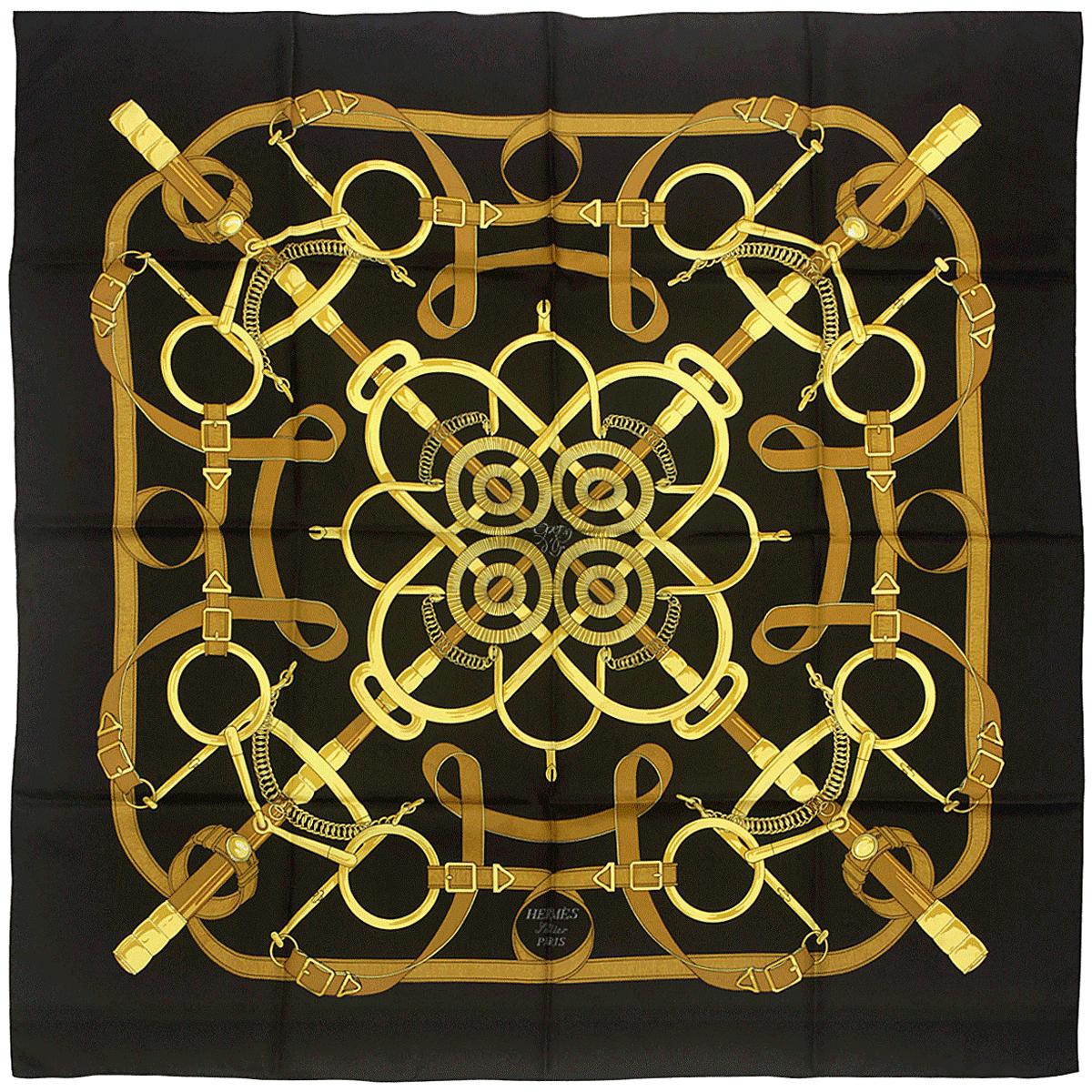 Hermes Scarf "Eperon d'Or" by Henri d'Origny 90cm Silk | Carre Foulard