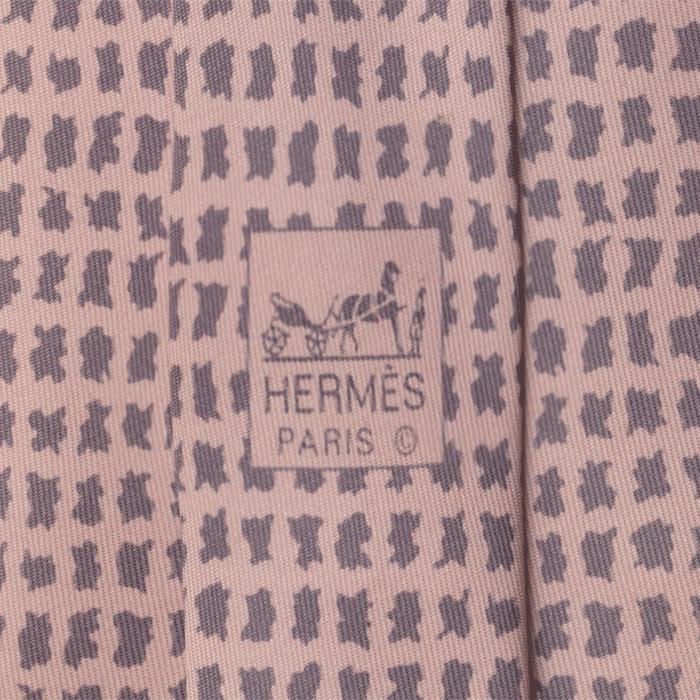 Hermes Men's Silk Tie Geometric Pattern 5058 | Necktie Cravate