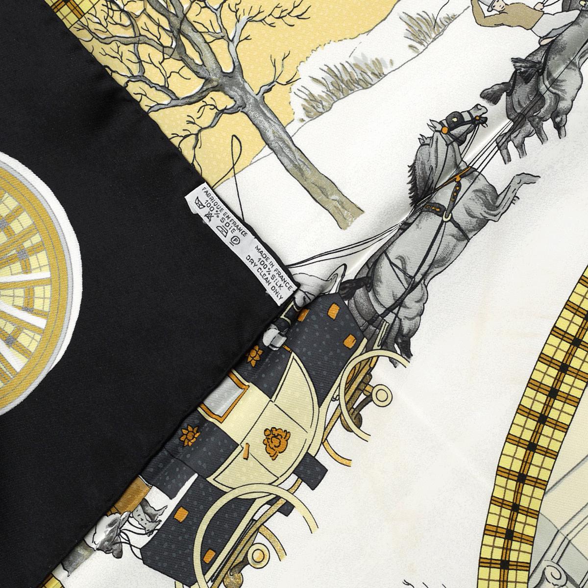 Hermes Scarf "L'Hiver en Poste" by Philippe Ledoux 90cm Silk | Carre Foulard