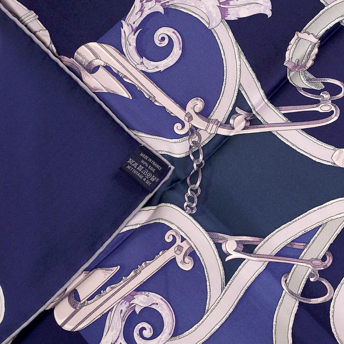 Hermes Scarf "Plumets du Roy" by Henri d'Origny and Julia Abadie 90cm Silk