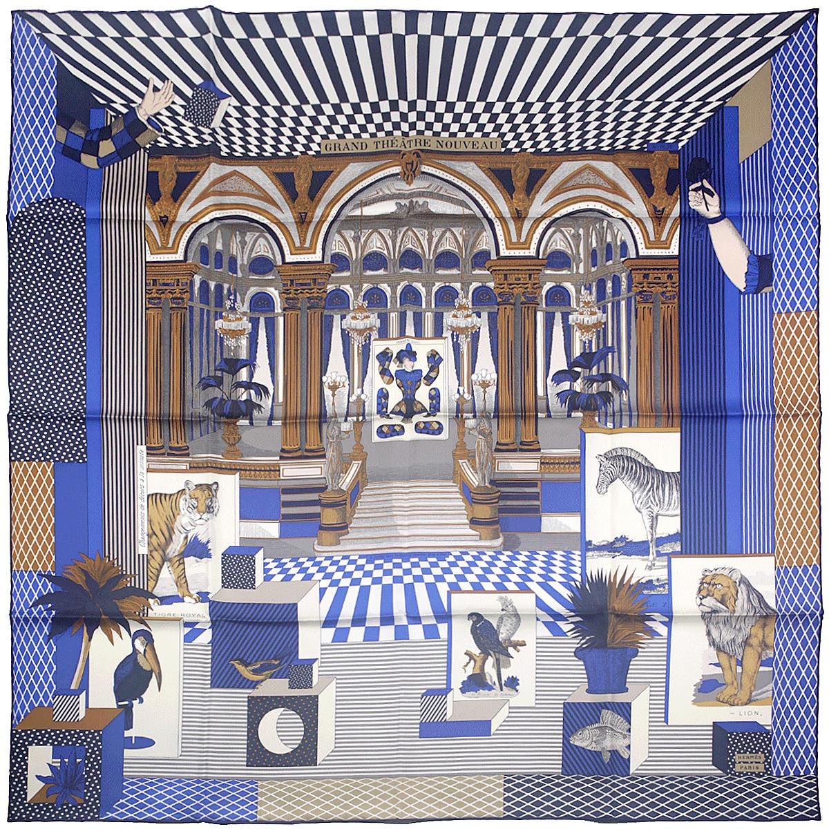 Hermes Scarf "Grand Theatre Nouveau" by Giancarlo Pagni 90cm Silk | Carre Foulard