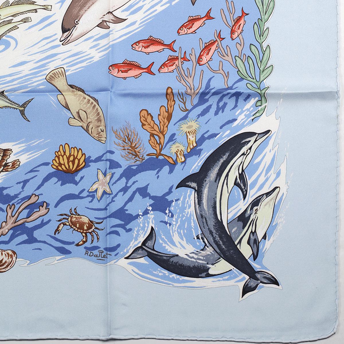 Hermes Scarf "La Vie Precieuse de Mediterrannee" by Robert Dallet 90cm Silk | Carre Foulard