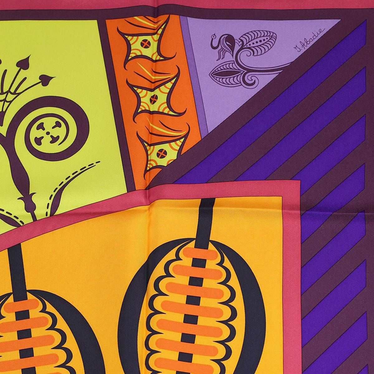 Hermes Scarf "Geometrie Cretoise" by Julia Abadie 90cm Silk | Carre Foulard