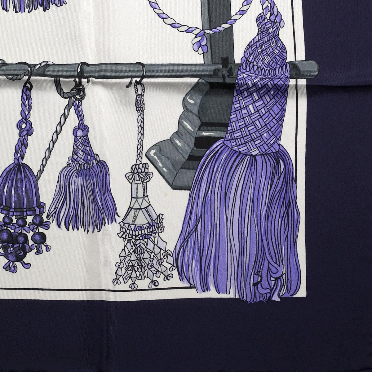 Hermes Scarf "Passementerie Quadri" by Francoise Heron 90cm Silk | Carre Foulard