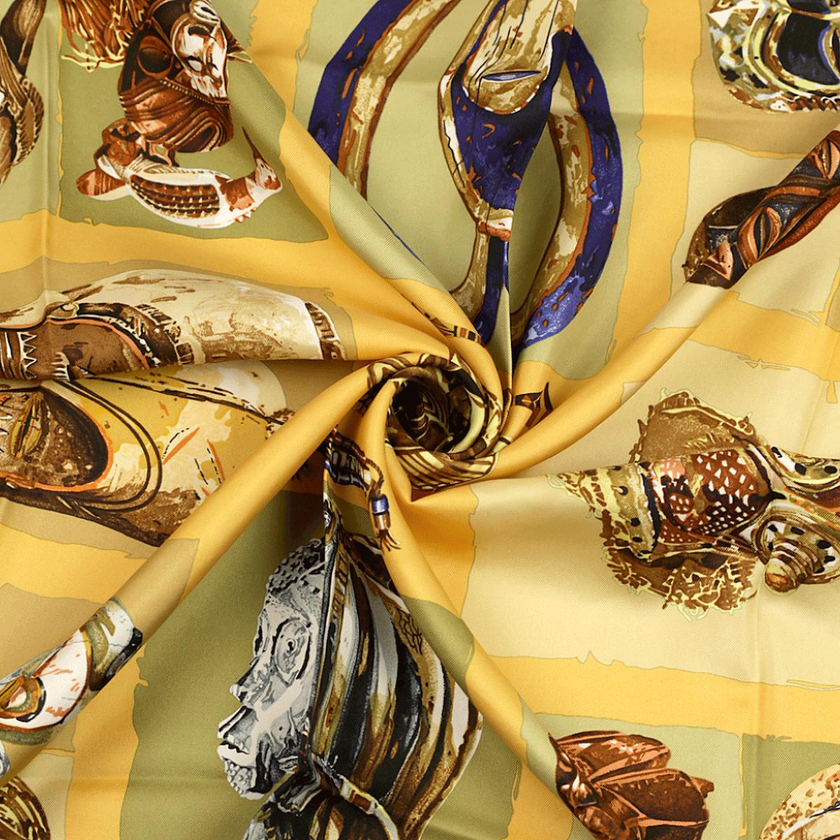 Hermes Scarf "Persona" by Loic Dubigeon 90cm Silk | Carre Foulard