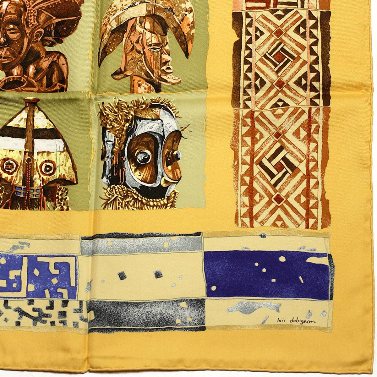 Hermes Scarf "Persona" by Loic Dubigeon 90cm Silk | Carre Foulard