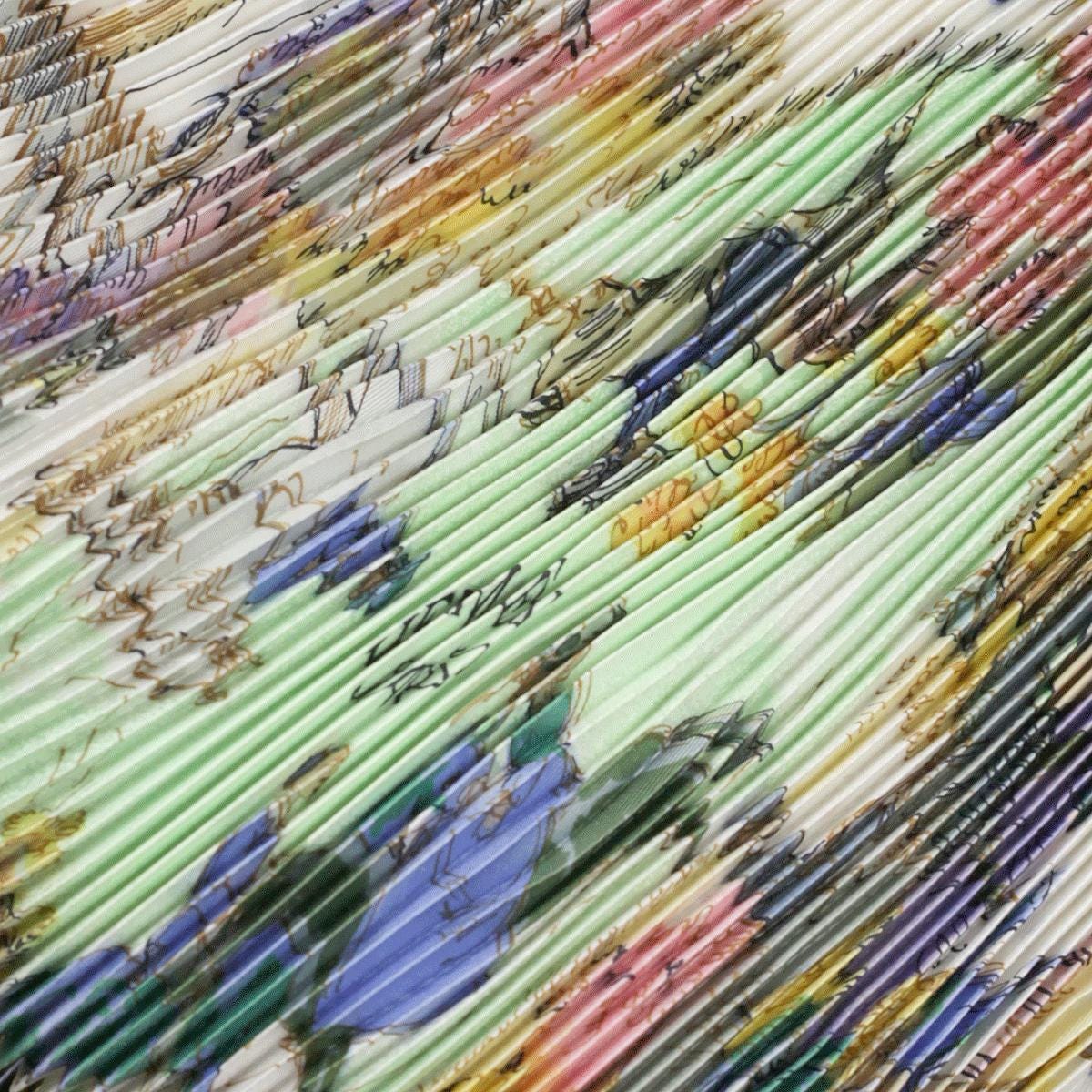 Hermes Scarf "Les Amazones" by Philippe Dumas Plisse 90cm Pleated Silk | Carre Foulard