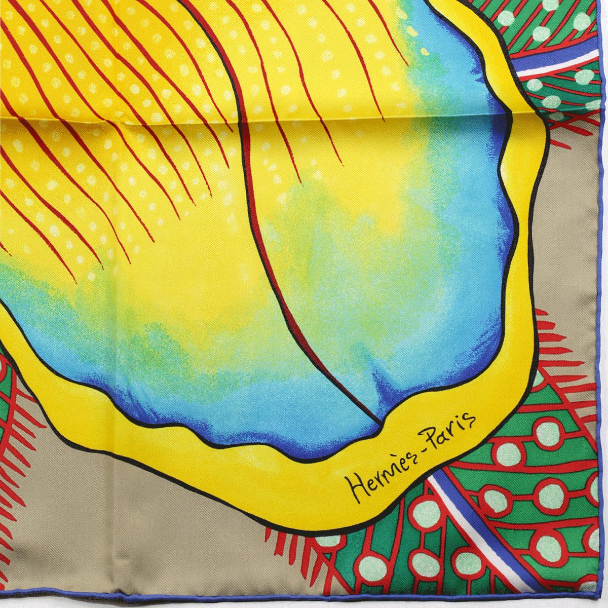 Hermes Scarf "Baobab Cat" by Ardmore Artists 90cm Silk | NWT