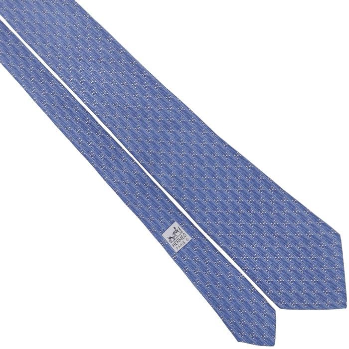 Hermes Men's Silk Tie H Geometric Pattern 5075 | Necktie Cravate