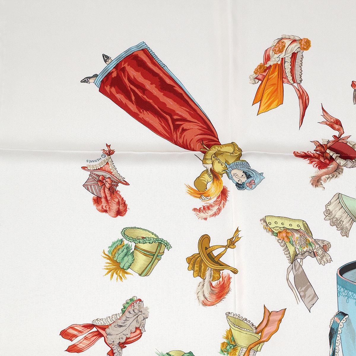 Hermes Scarf "Paris Modiste" by Hugo Grygkar 90cm Silk