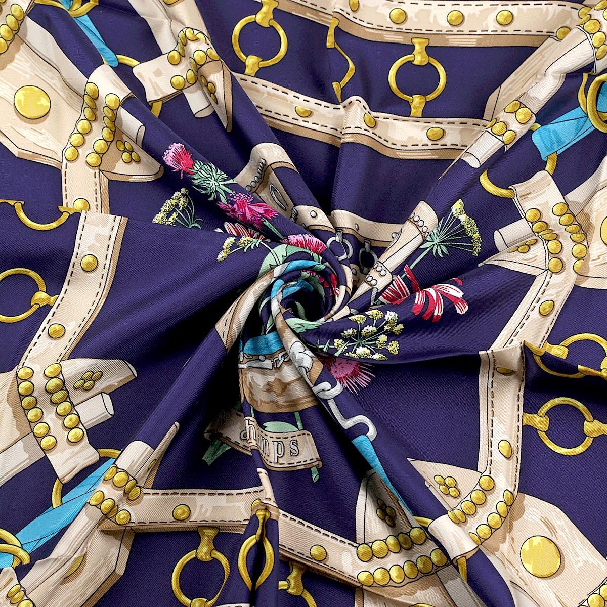 Hermes Scarf "Aux Champs" by Caty Latham 90cm Silk | Carre Foulard