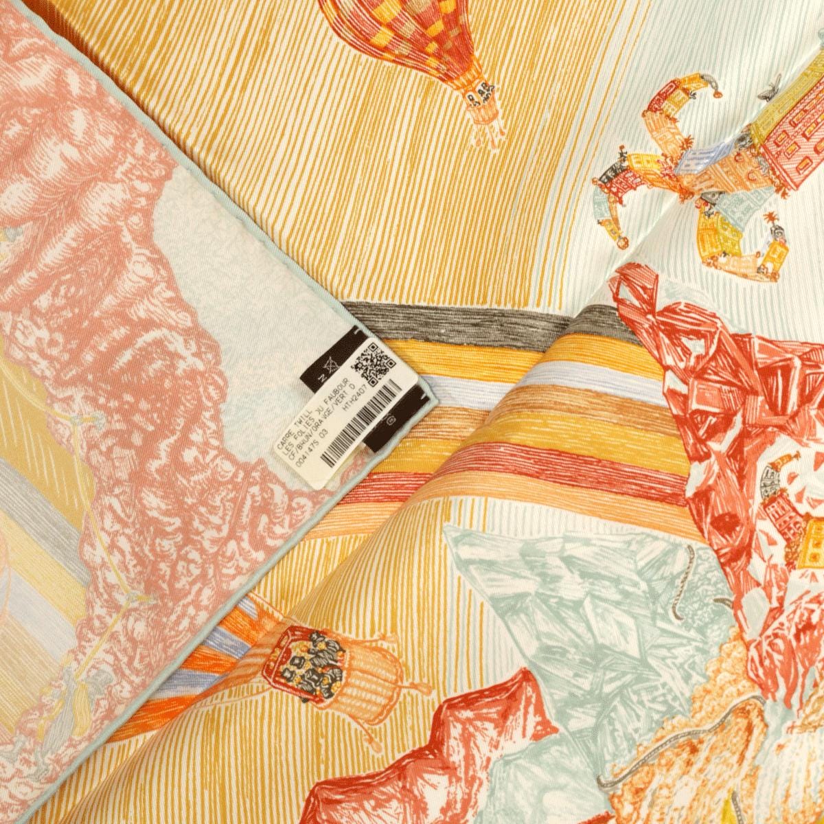 Hermes Scarf "Les Folies du Faubourg" by Elias Kafouros 90cm Silk | Carre Foulard