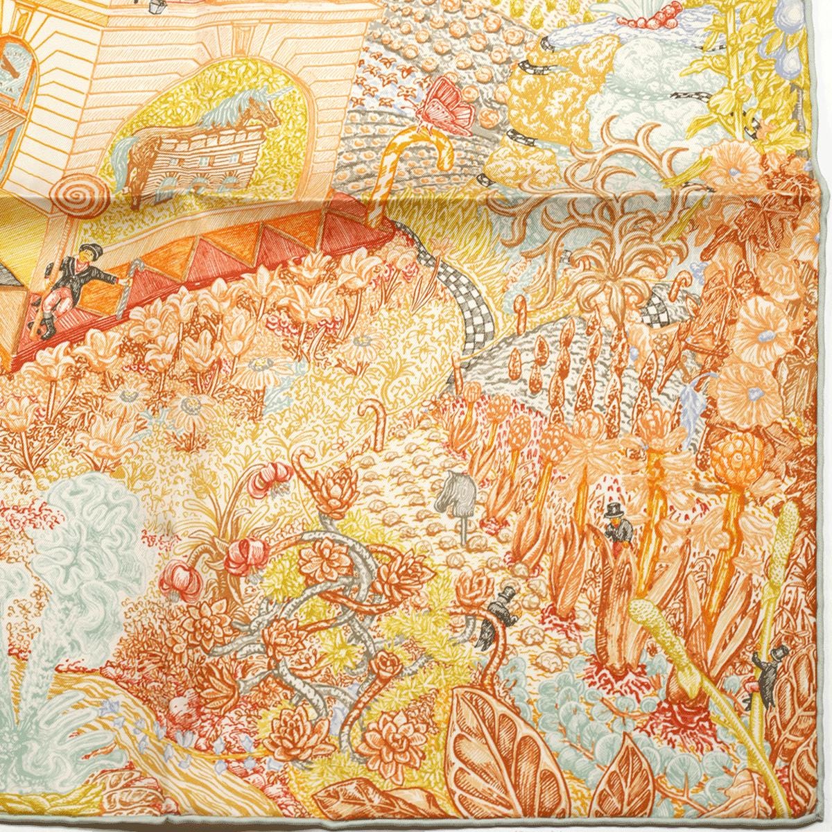 Hermes Scarf "Les Folies du Faubourg" by Elias Kafouros 90cm Silk | Carre Foulard