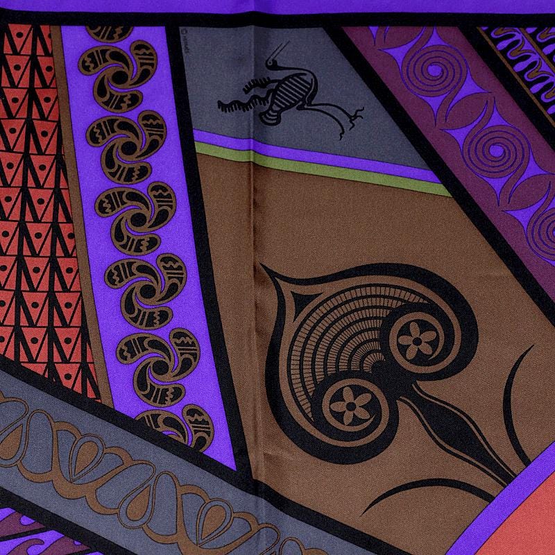 Hermes Scarf "Geometrie Cretoise" by Julia Abadie 90cm Silk | Carre Foulard