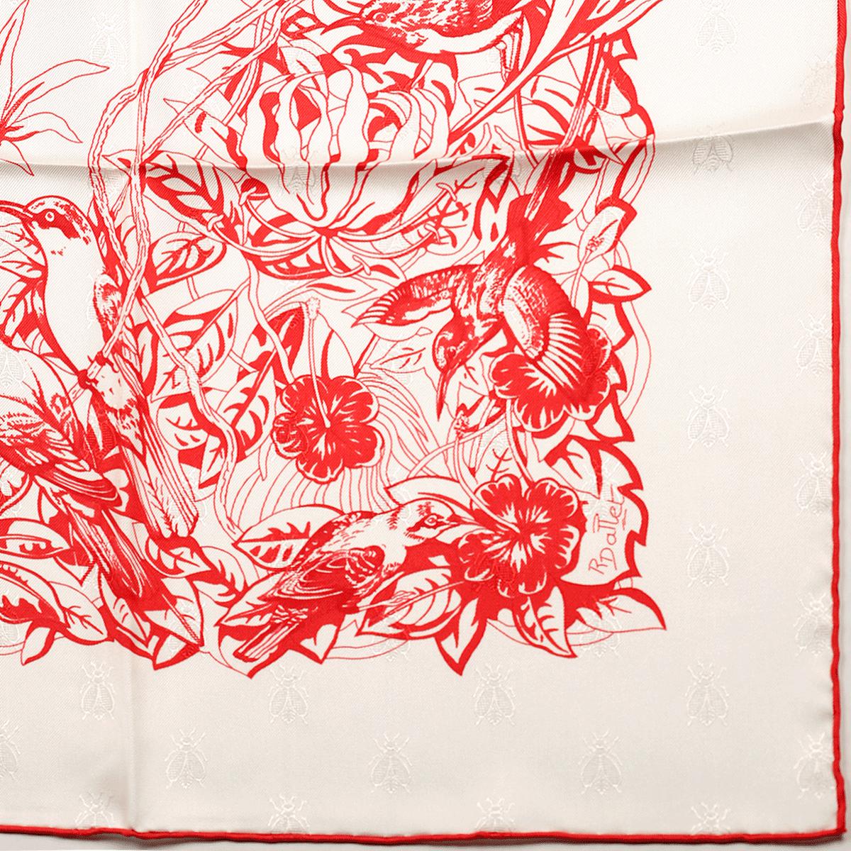 Hermes Scarf Jacquard "Jungle Love Tattoo" by Robert Dallet 90cm Silk