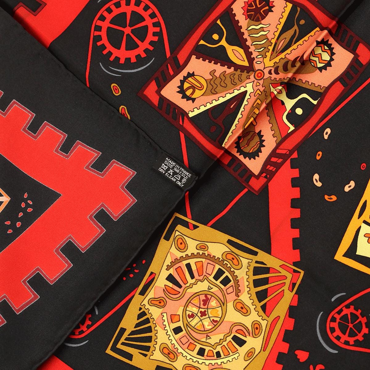 Hermes Scarf "La Mecanique des Idees" by Christine Henry 90cm Silk | Carre Foulard