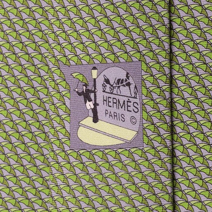 Hermes Men's Silk Tie Umbrellas Pattern 645828 | Necktie Cravate