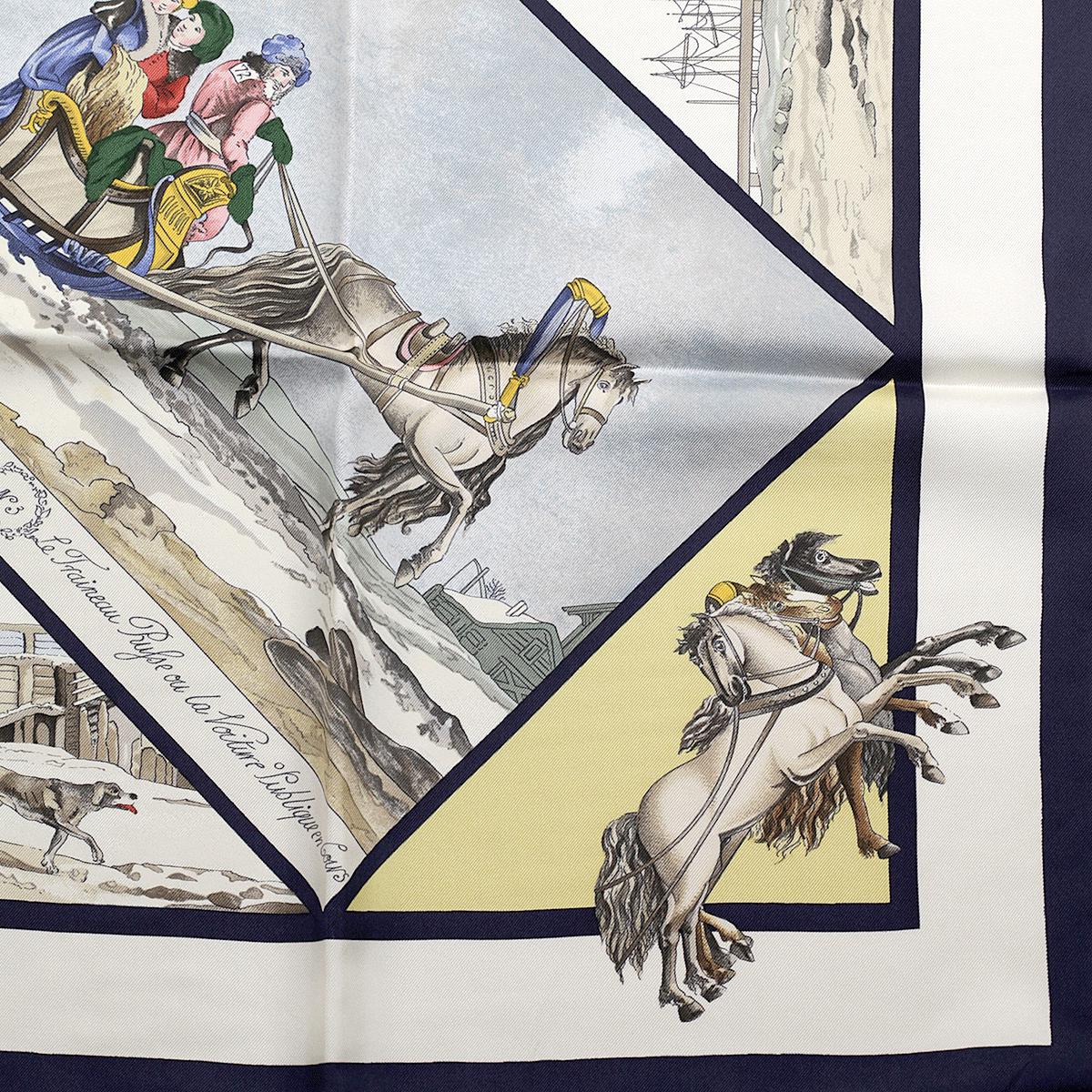 Hermes Scarf "Voyages en Russie" by Loic Dubigeon 90cm Silk | Carre Foulard