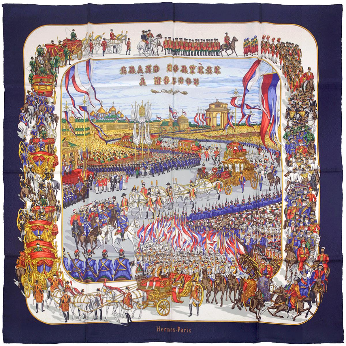 Hermes Scarf "Grand Cortege a Moscou" by Michel Duchene 90cm Silk | Carre
