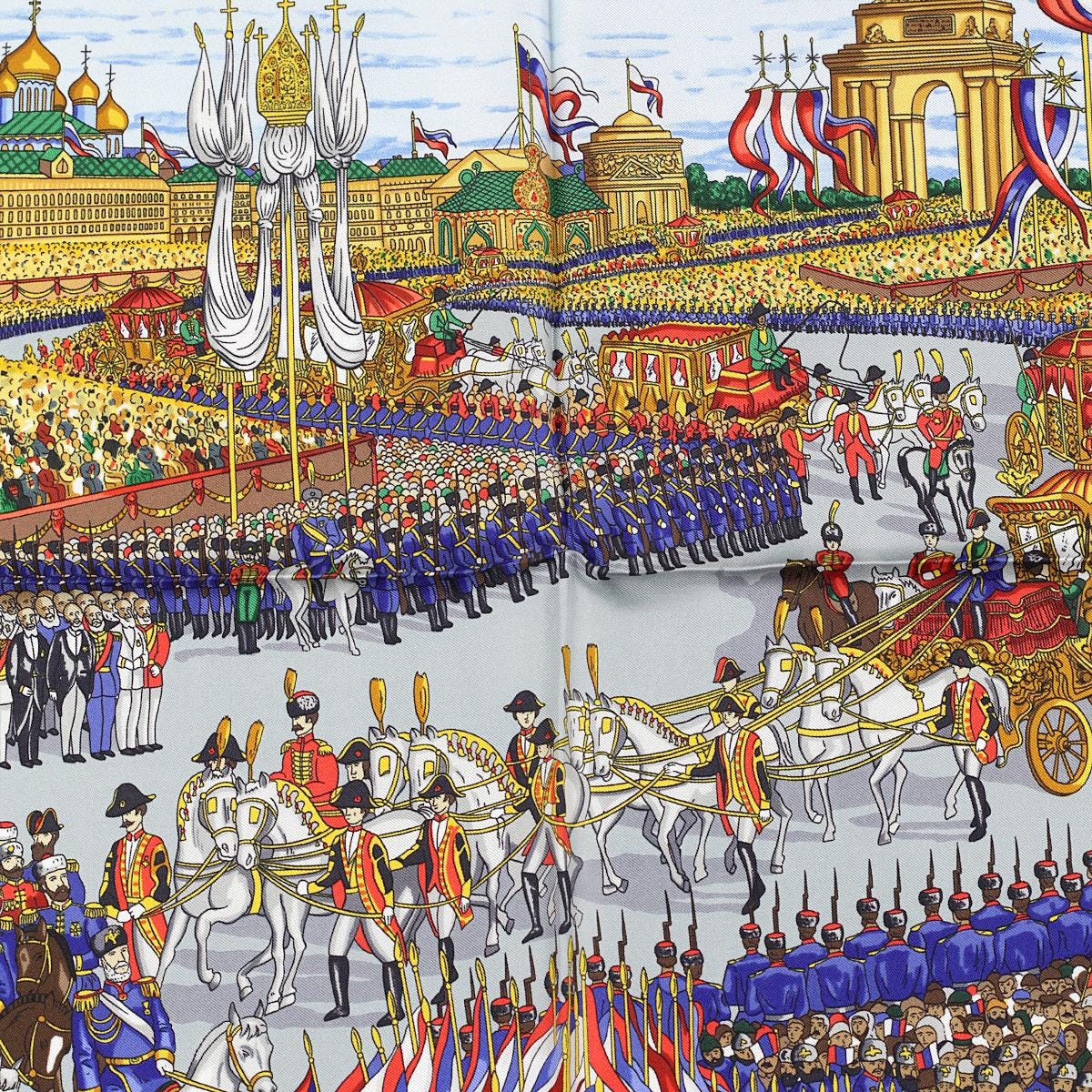 Hermes Scarf "Grand Cortege a Moscou" by Michel Duchene 90cm Silk | Carre