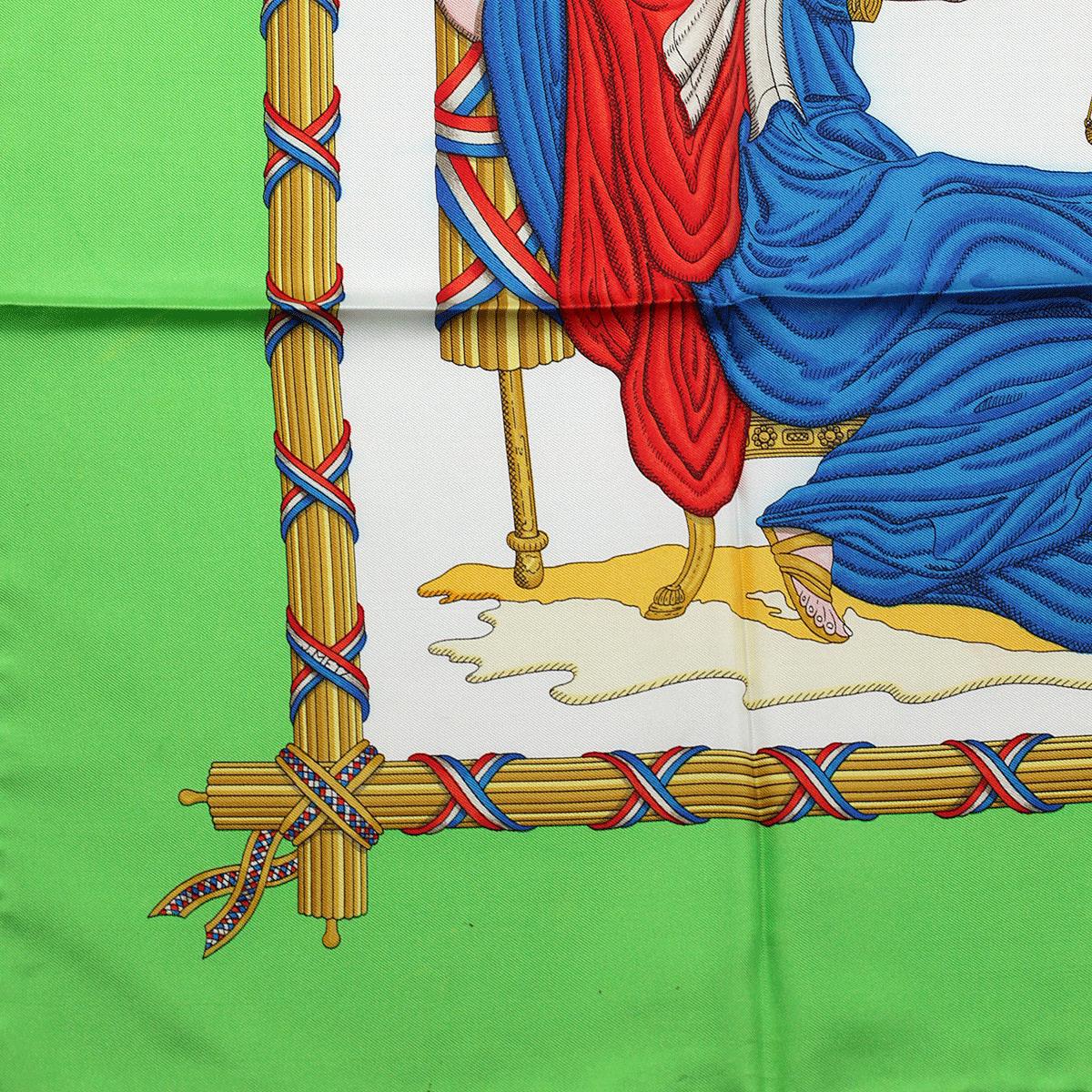 Hermes Scarf "1789 Liberte Egalite Fraternite" by Joachim Metz Vintage 90cm Silk | Carre Foulard