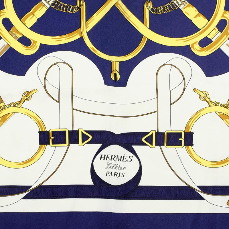 Hermes Scarf "Eperon d'Or" by Henri d'Origny 90cm Silk