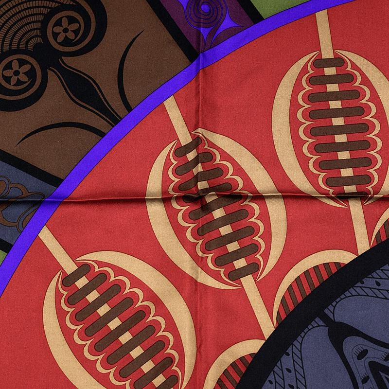 Hermes Scarf "Geometrie Cretoise" by Julia Abadie 90cm Silk | Carre Foulard