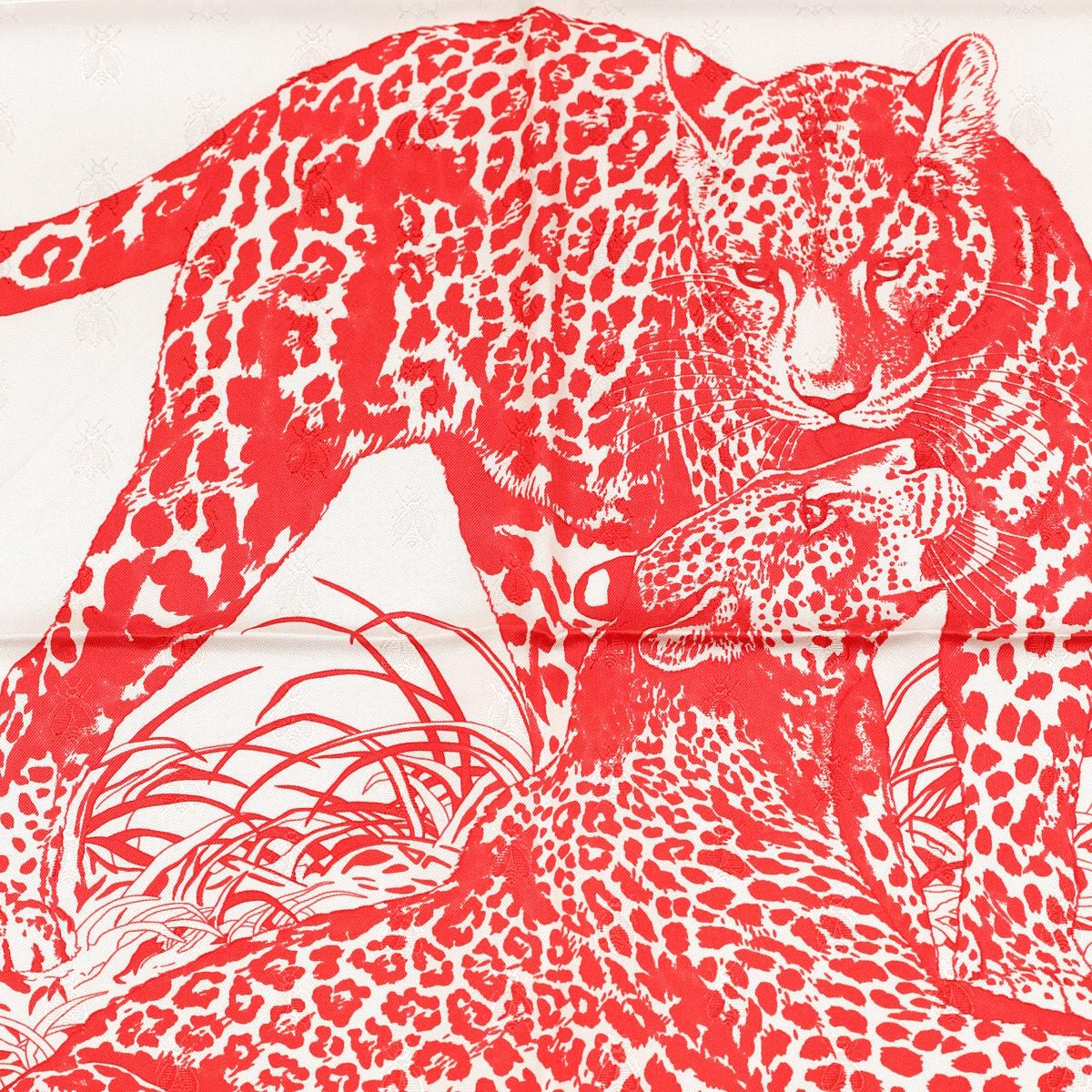 Hermes Scarf Jacquard "Jungle Love Tattoo" by Robert Dallet 90cm Silk