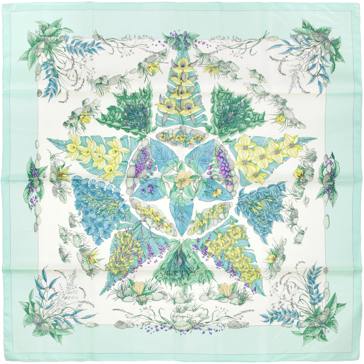 Hermes Scarf "Pythagore" by Zoe Pauwels 90cm Silk