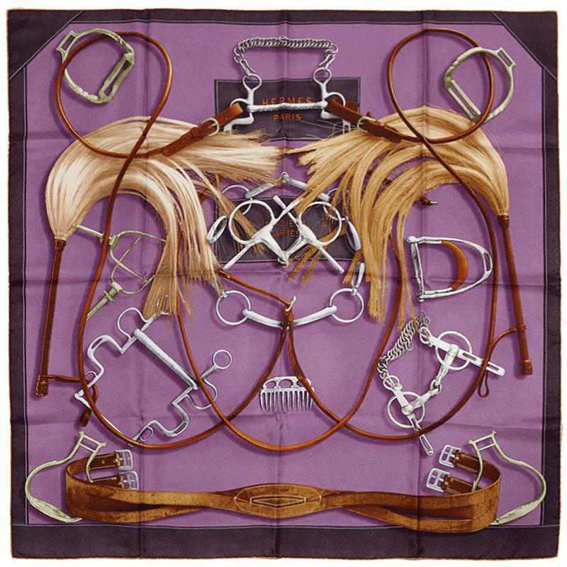 Hermes Scarf "Projets Carres" by Henri d'Origny 90cm Silk | Carre Foulard