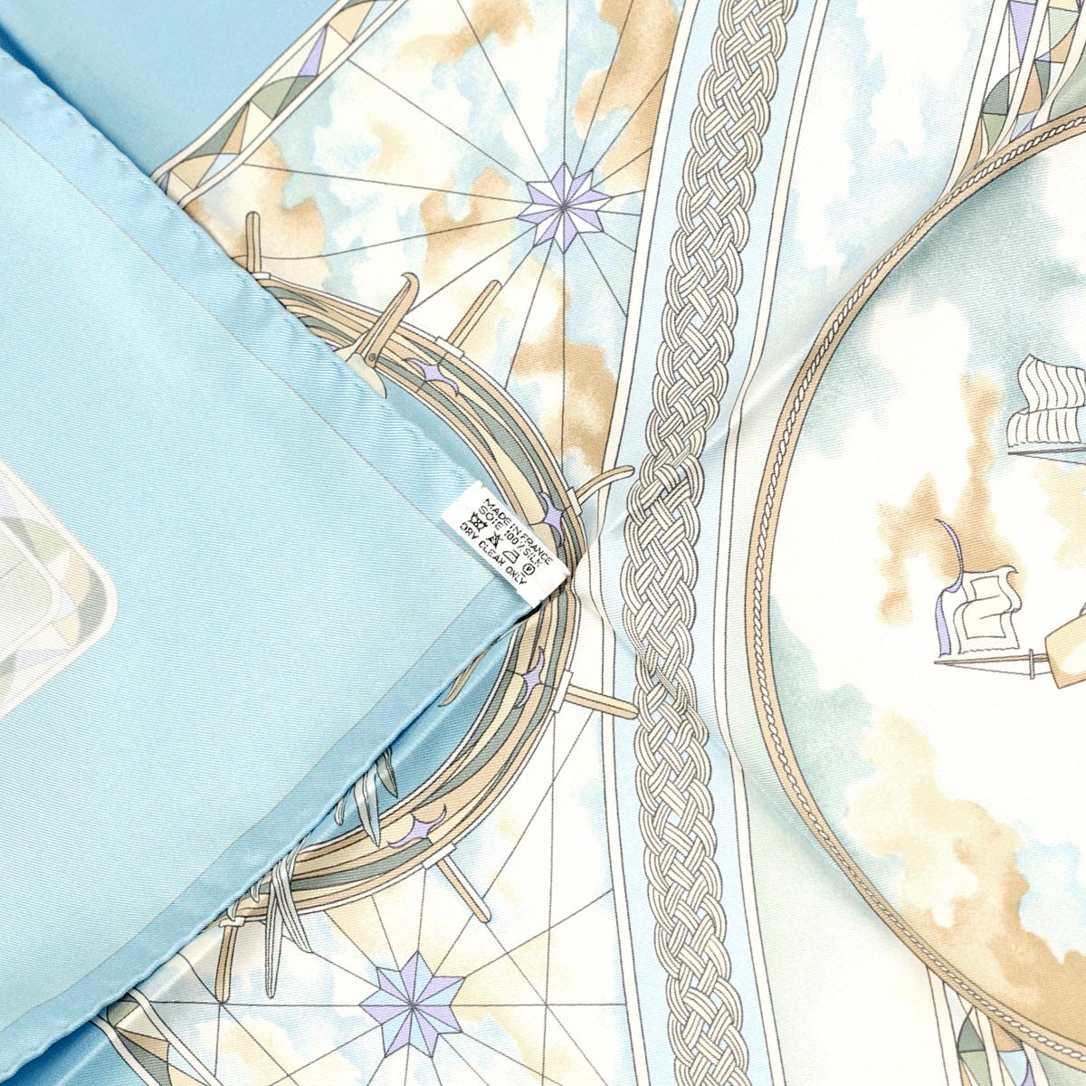 Hermes Scarf "Fregates Magnifiques" by Dominik Jarlegant 90cm Silk