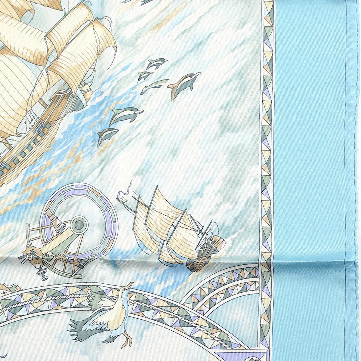 Hermes Scarf "Fregates Magnifiques" by Dominik Jarlegant 90cm Silk