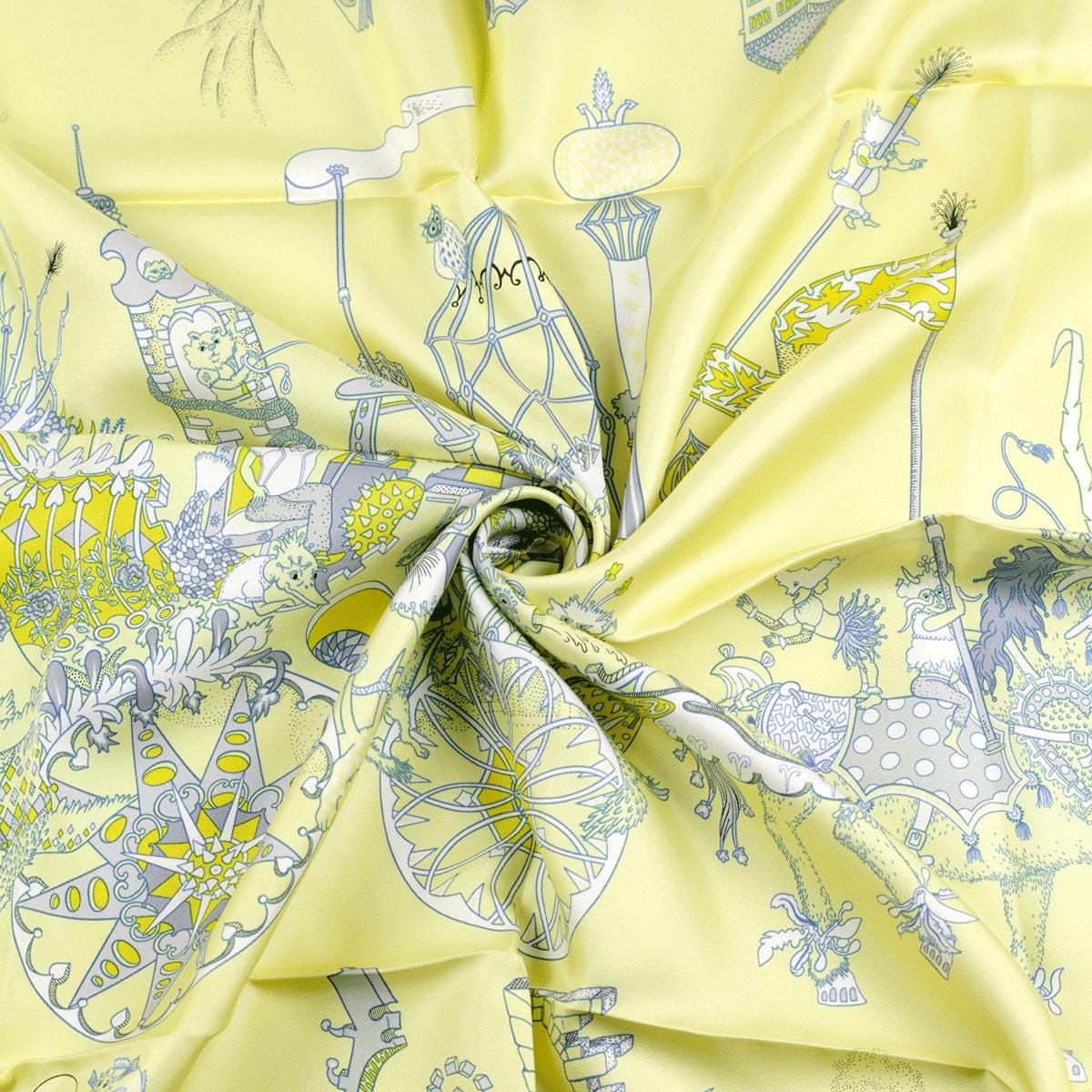Hermes Scarf "La Folle Parade" by Claire Fanjul 90cm Silk