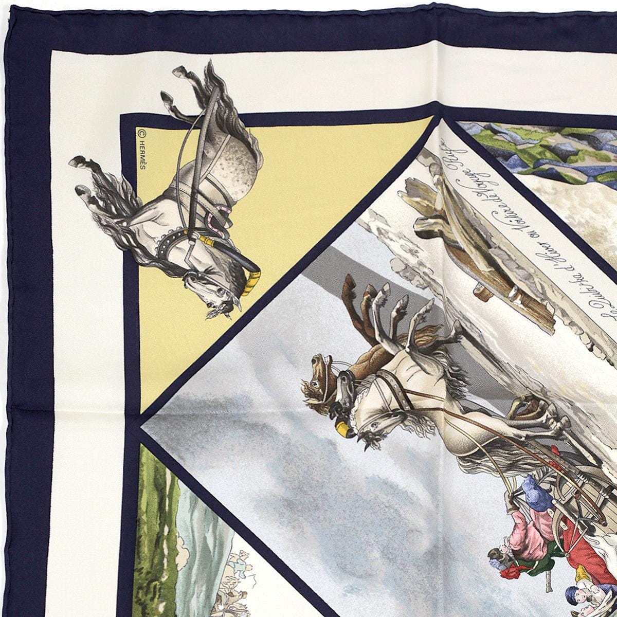 Hermes Scarf "Voyages en Russie" by Loic Dubigeon 90cm Silk | Carre Foulard