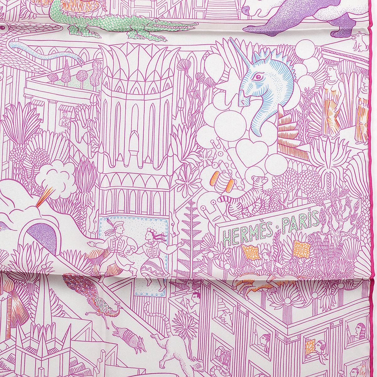 Hermes Scarf "Animapolis" by Jan Bajtlik 90cm Silk | Carre Foulard