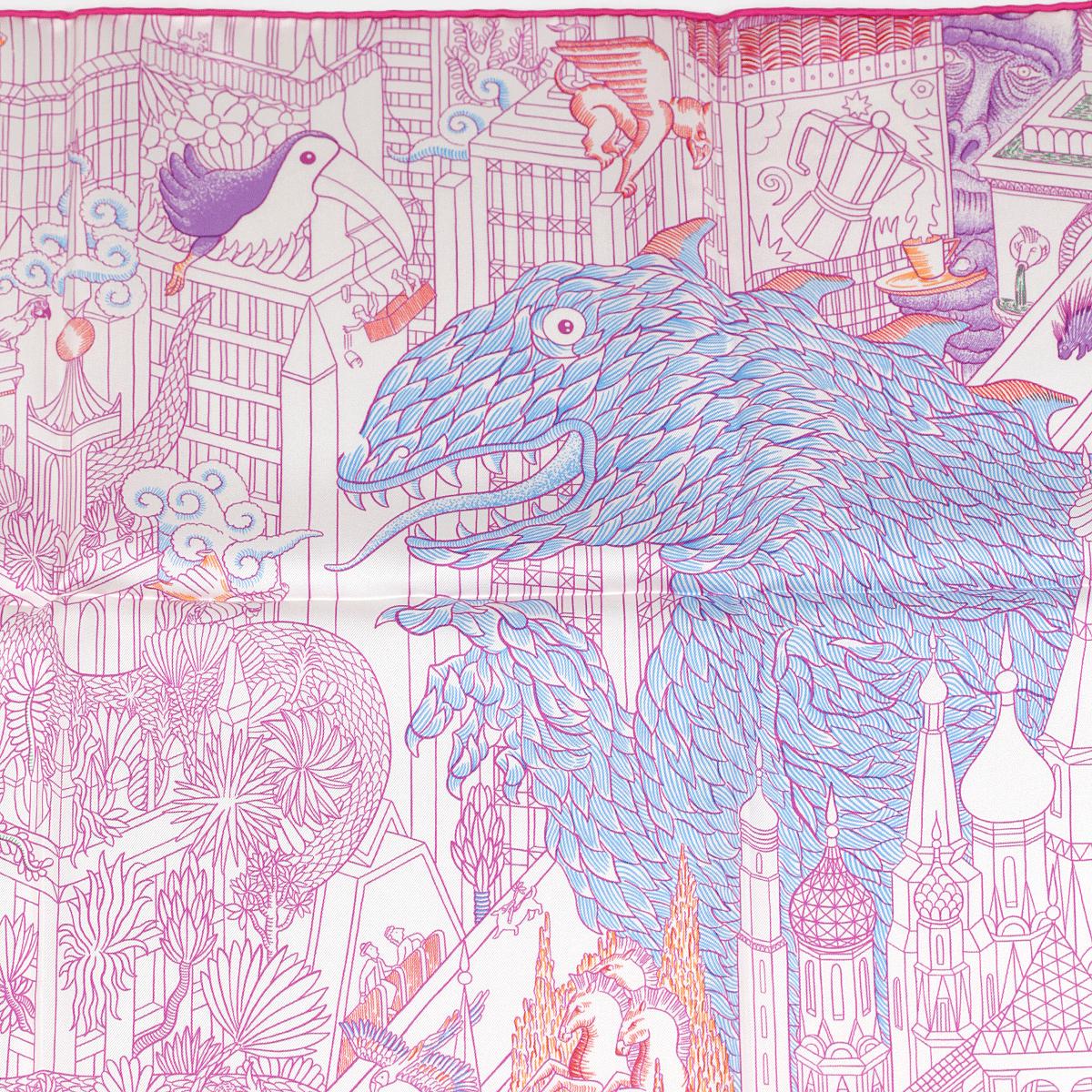 Hermes Scarf "Animapolis" by Jan Bajtlik 90cm Silk | Carre Foulard
