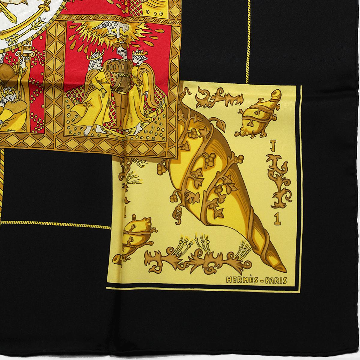 Hermes Scarf "Le Tarot" by Annie Faivre 90cm Silk | Carre Foulard