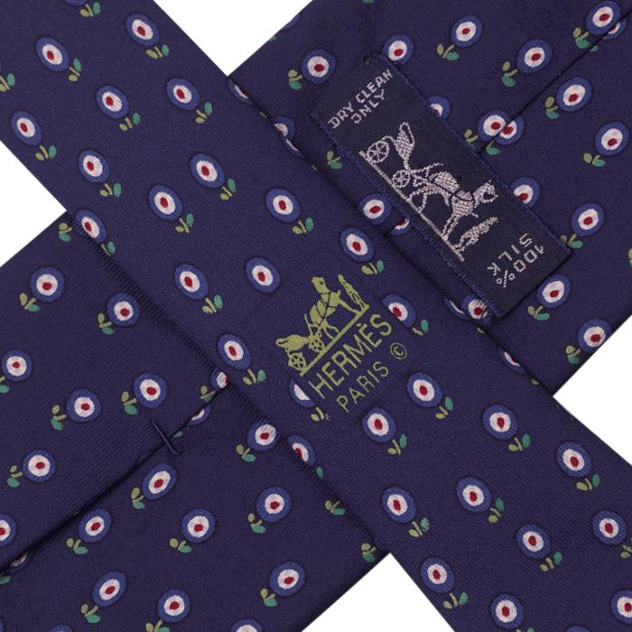 Hermes Men's Silk Tie Floral Pattern 5024 | Necktie Cravate